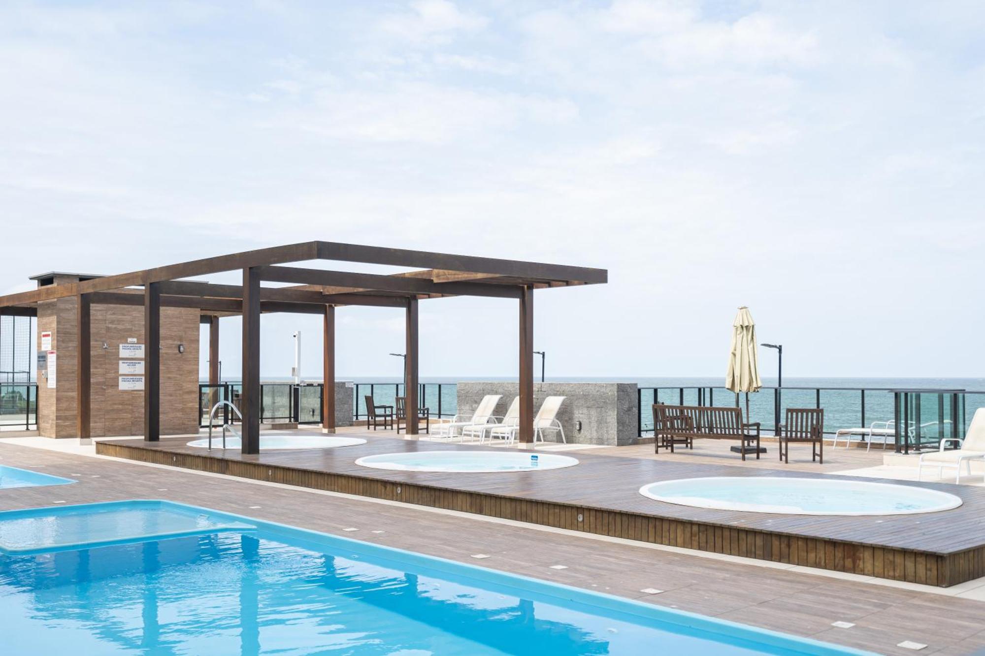 Aptos Completos Com Vista Mar Pe Na Areia Em Barra Velha Em Condominio Resort Com Spa, Piscina, Quadra De Futebol, Sala De Jogos, Brinquedoteca, Complexo Com Diversos Comercios Buitenkant foto